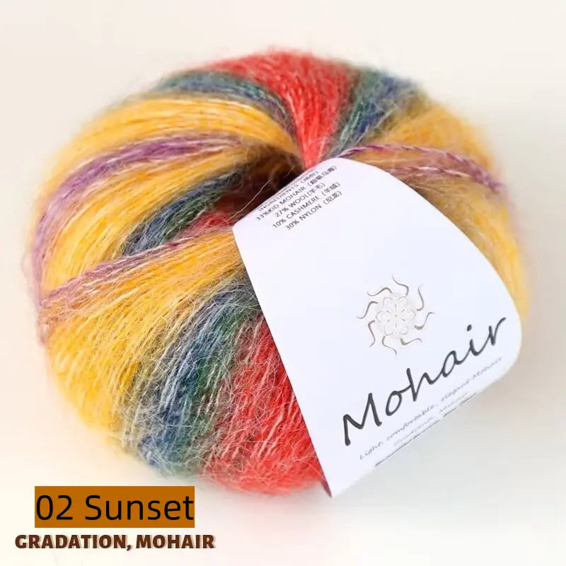 Gradient Color 100% Mohair