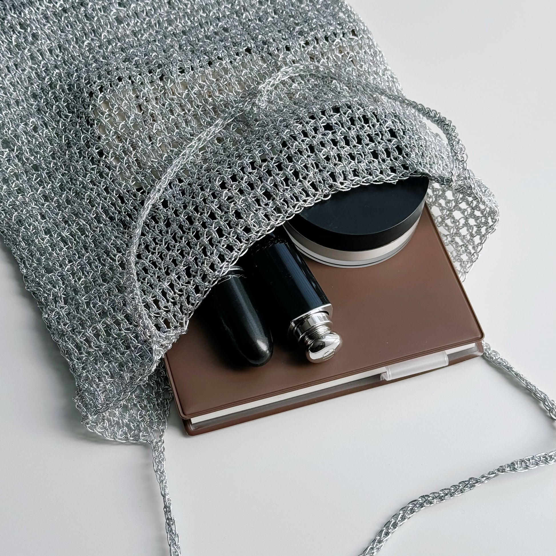 DIY Handbag Kit: Elegant Silver Handbag Crochet Kit - Artdor Artdor