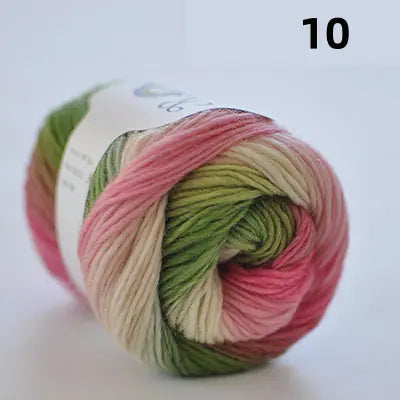 Rainbow 100% Woolby crochet Yarn